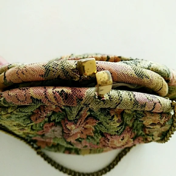 Vintage Tapestry Mini Handbag w/ Wrist Chain - Picture 5 of 6